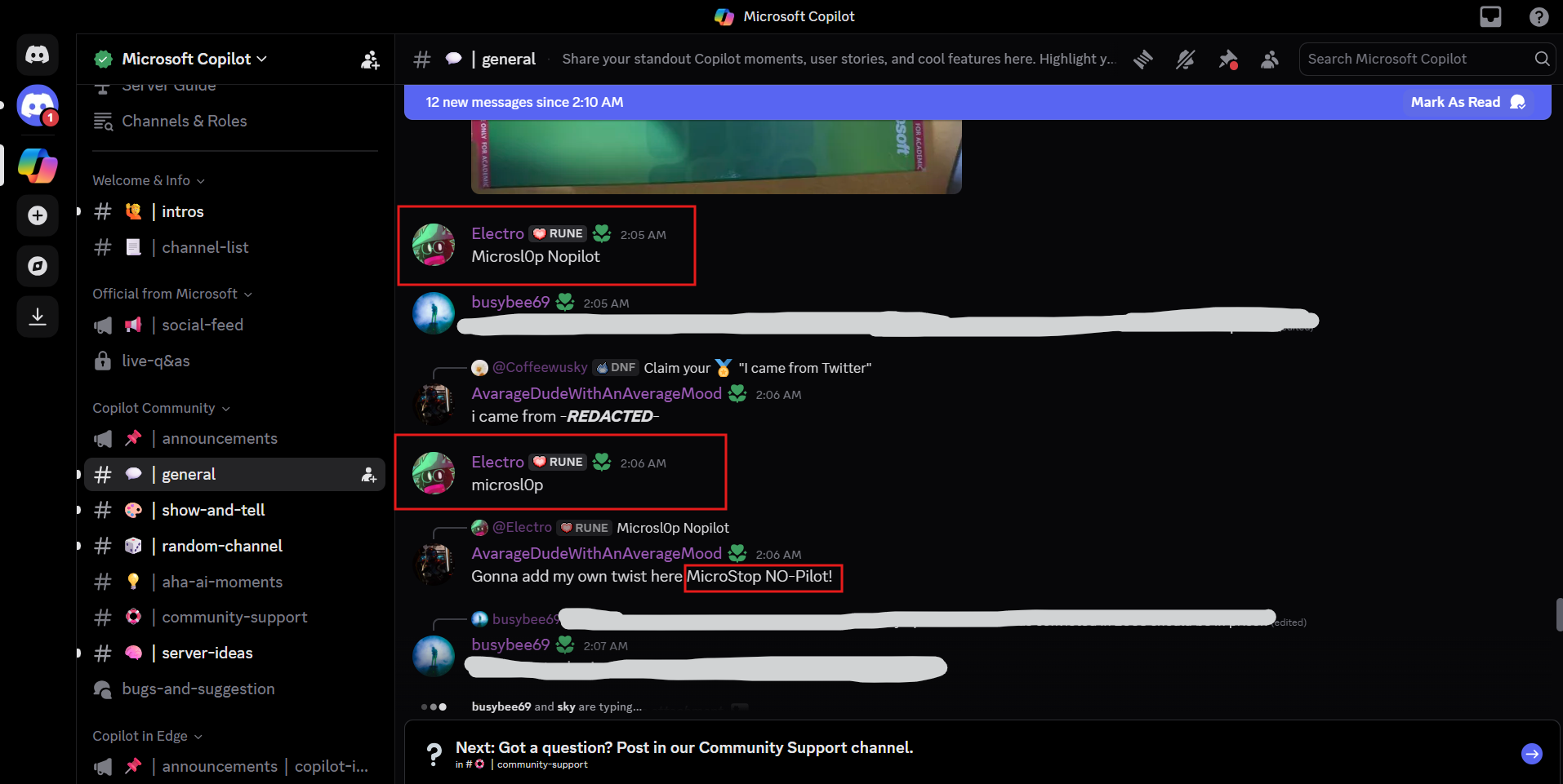 Discord users finding alternative ways to post the word Microslop