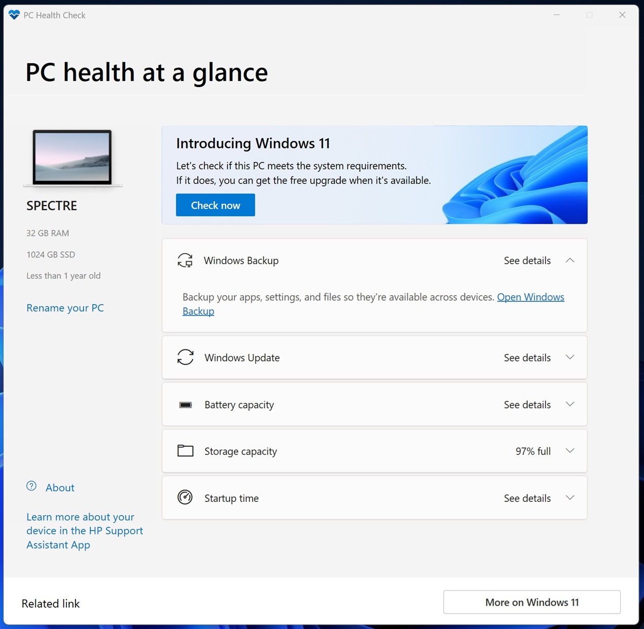 PC Health Check for Windows 11 26H2