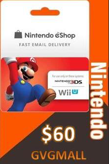 Cheap Nintendo eShop Prepaid Card US  Nintendo eShop Prepaid Card- 60 USD