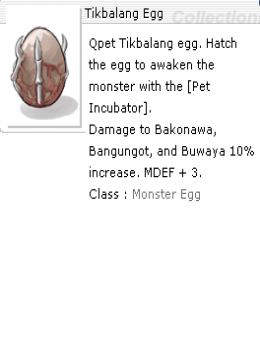 Cheap Ragnarok Online(EU) Chaos Tikbalang Egg *10