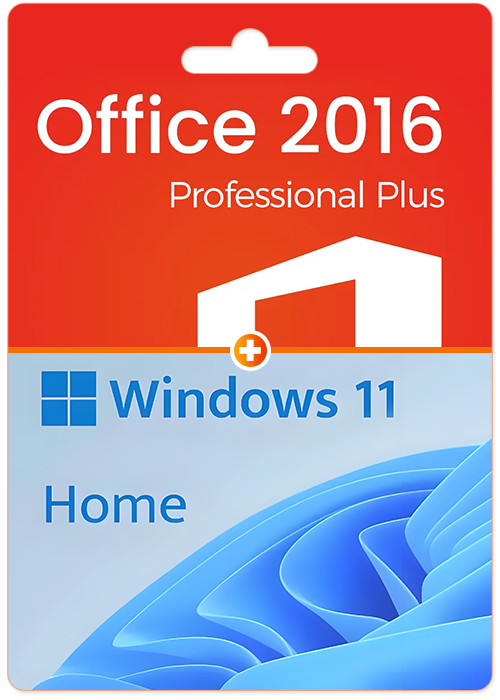 Cheap Software  MS Windows 11 Home OEM +MS Office2016 Professional Plus CD Keys Pack
