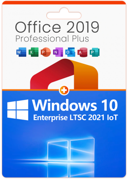 Cheap Software  MS Win 10 Enterprise LTSC 2021 IoT License Key +MS Office2019 Professional Plus CD Keys Pack