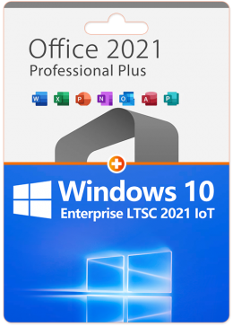 Cheap Software  MS Win 10 Enterprise LTSC 2021 IoT License Key +MS Office2021 Professional Plus CD Keys Pack