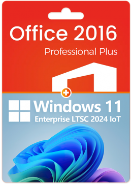 Cheap Software  MS Win 11 Enterprise LTSC 2024 IoT Edition +MS Office2016 Professional Plus CD Keys Pack