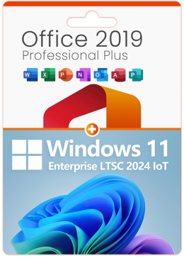 Cheap Software  MS Win 11 Enterprise LTSC 2024 IoT License Key +MS Office2019 Professional Plus CD Keys Pack