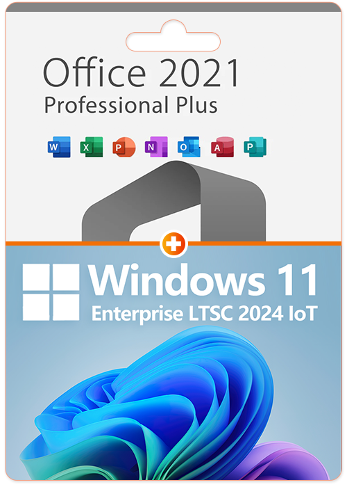 MS Win 11 Enterprise LTSC 2024 IoT License Key +MS Office2021 Professional Plus CD Keys Pack