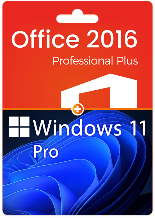 Cheap Software  MS Windows 11 Pro OEM+MS Office2016 Professional Plus CD Keys Pack