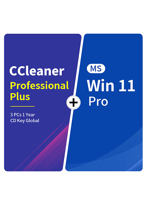 CCleaner Professional Plus 3 PCs 1 Year CD Key Global+MS Win 11 Pro Pack