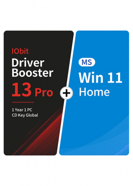 IObit Driver Booster 13 Pro 1 Year 1 PC CD Key Global+MS Win 11 Home  Pack