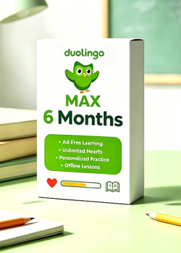 Cheap PC Games  Super Duolingo MAX 6 Months Subscription